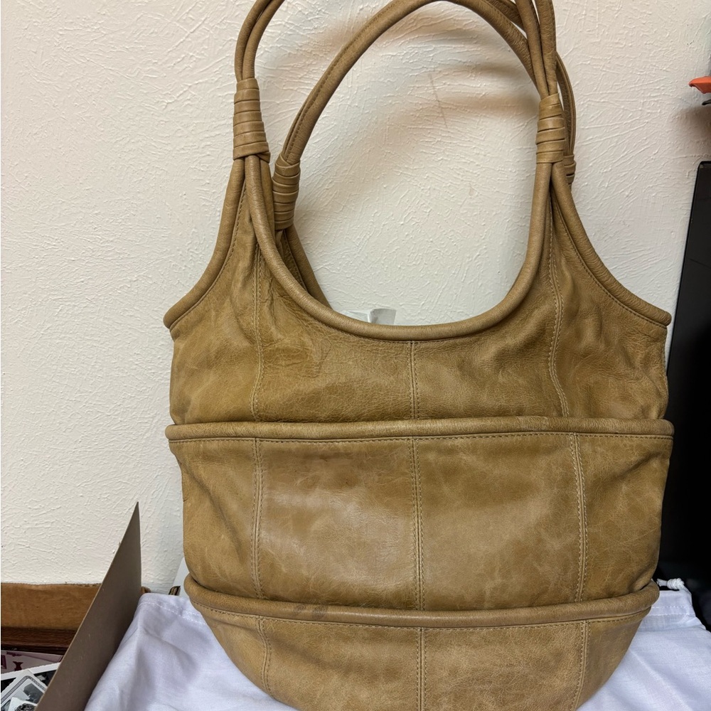 Chocolat Blu Tan Leather Shoulder Bag